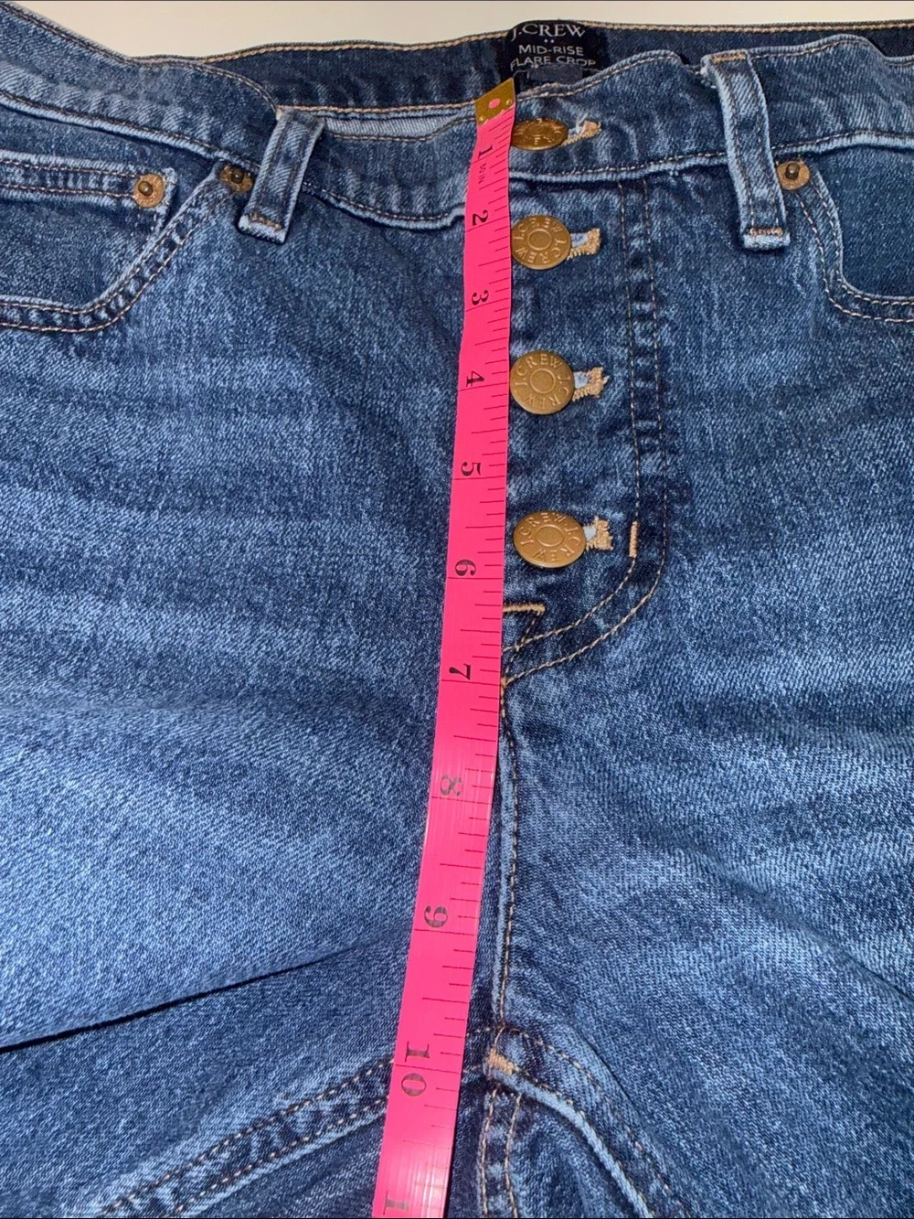 J Crew Mid Rise Flare Cropped Jeans | Size 28T